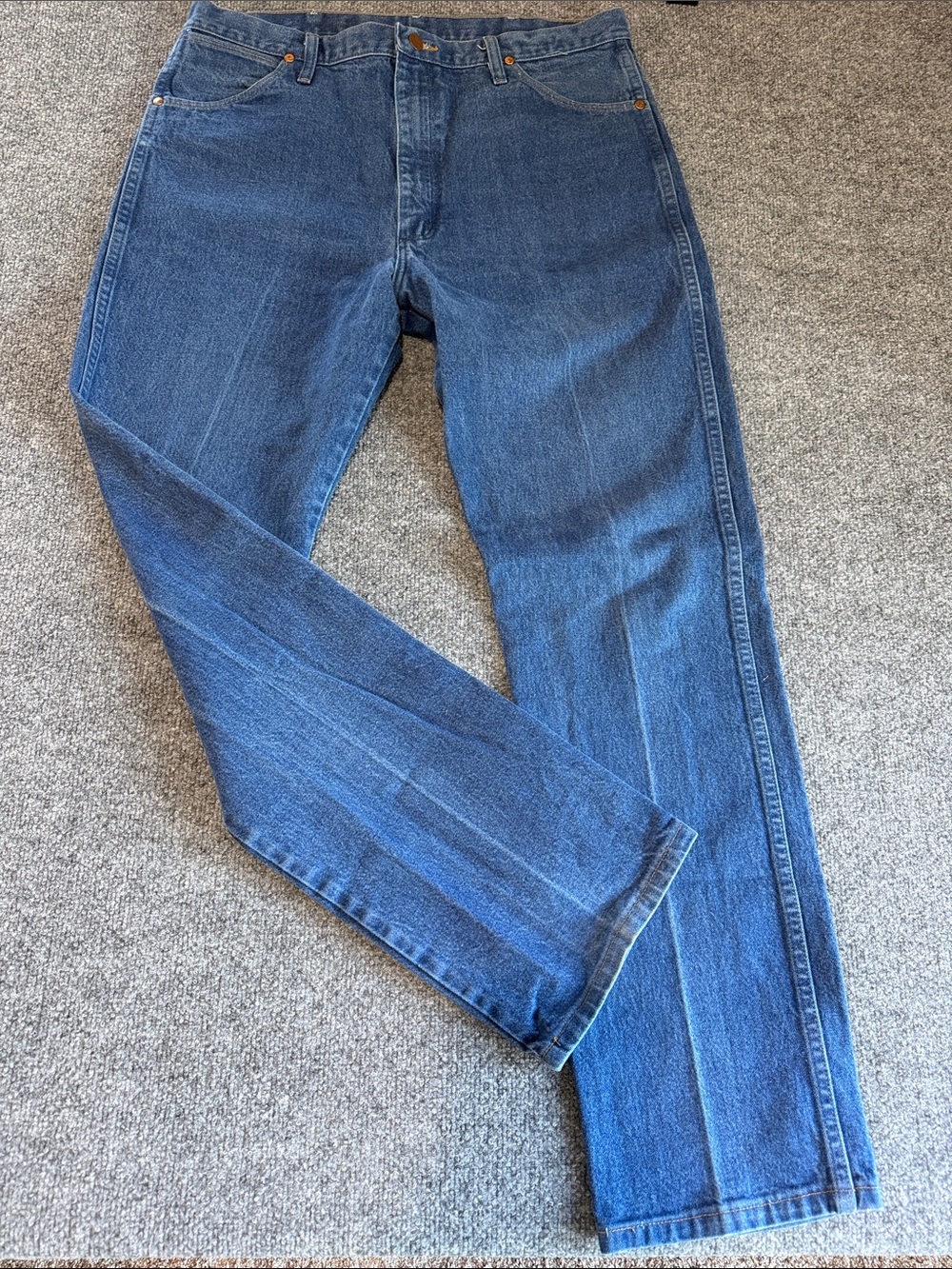 Wrangler Men's Dark Blue Straight Jeans Men’s 38x34 Cowboy Cut Rodeo Pro